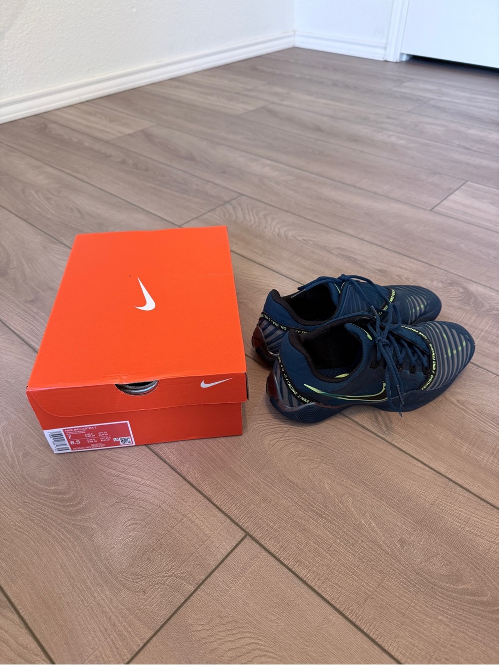 Nike Ballestra 2 Blue Fencing Shoes Men’s 7 Women’s 8.5 With Box